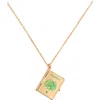Kate Spade New York Passport Pendant Necklace In Green Multi/gold