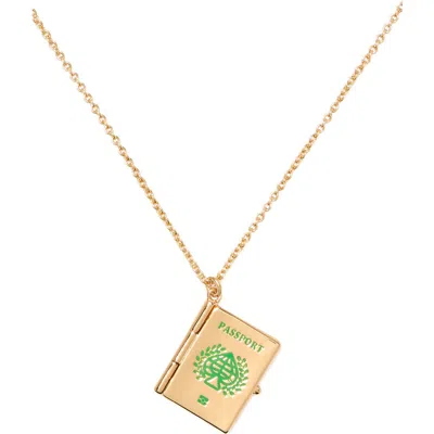Kate Spade New York Passport Pendant Necklace In Gold