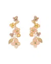 Kate Spade Gold-tone Pastel Petals Linear Earrings In Multi/gold