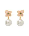Kate Spade New York Pastel Petals Mixed Stone Flower Drop Earrings In Gold Tone In Gold