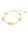 Kate Spade Gold-tone Pastel Petals Bracelet In Multi/gold