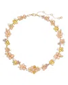 Kate Spade Pastel Petals Statement Necklace In Gold/pink