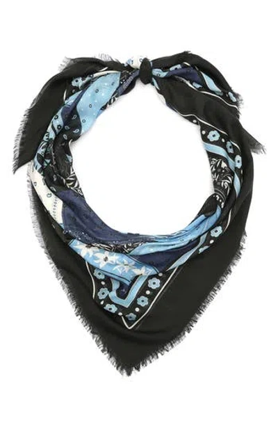 Kate Spade New York Patchwork Modal Bandana Scarf In Blue Multi
