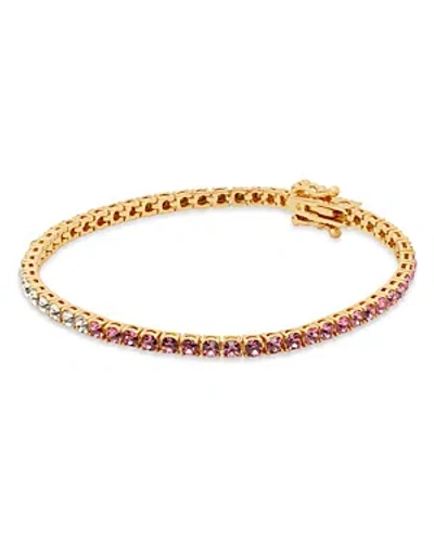 Kate Spade New York Pave & Imitation Pearl Tennis Bracelet In Pink/white