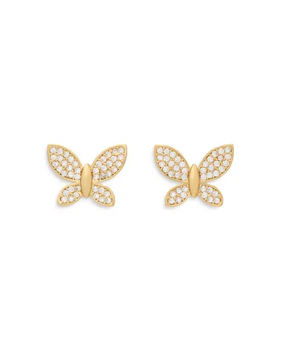 Kate Spade New York Pave Butterfly Stud Earrings In Gold Tone
