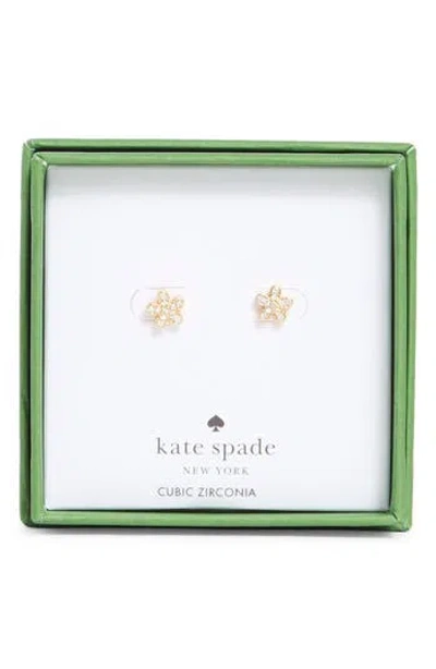 Kate Spade New York Pavè Flower Mini Stud Earrings In Gold