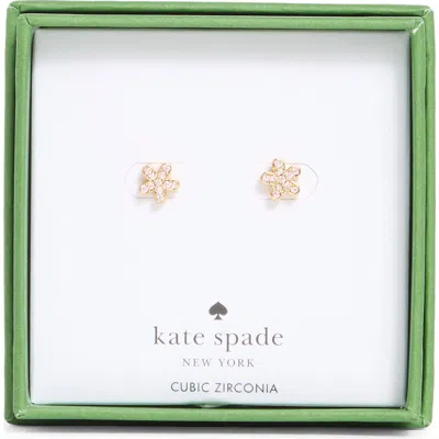 Kate Spade New York Pavè Flower Mini Stud Earrings In Gold