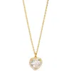 Kate Spade New York Pavé Heart Pendant Necklace In Gold