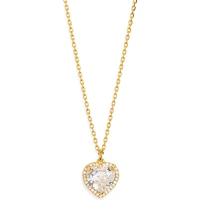 Kate Spade New York Pavé Heart Pendant Necklace In Gold
