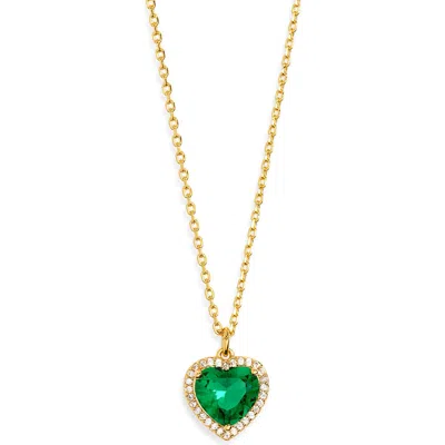 Kate Spade New York Pavé Heart Pendant Necklace In Gold