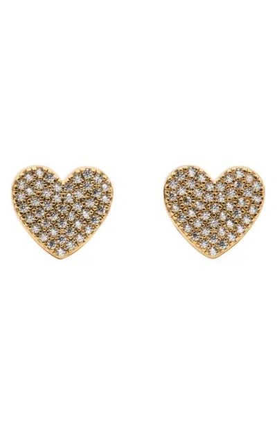 Kate Spade New York Pave Heart Stud Earrings In Gold