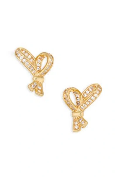 Kate Spade New York Pavé Heart Stud Earrings In Metallic