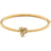 Kate Spade New York Cubic Zirconia Pave Love Knot Bangle Bracelet