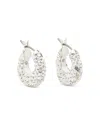 Kate Spade New York Pop Of Joy Crystal-embellished Huggie Earrings In Silver