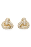 Kate Spade New York Cubic Zirconia Pave Love Knot Stud Earrings
