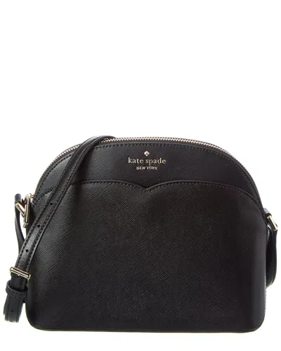 Kate Spade New York Payton Saffiano Leather Dome Crossbody In Black