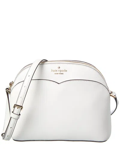 Kate Spade New York Payton Saffiano Leather Dome Crossbody In White