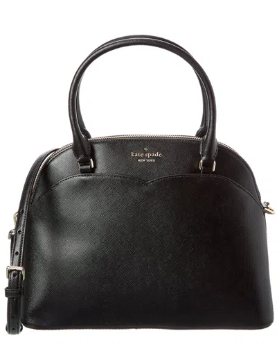 Kate Spade New York Payton Saffiano Leather Medium Dome Satchel In Black