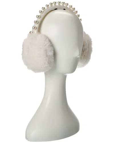 Kate Spade New York Pearl Embellished Earmuffs In White