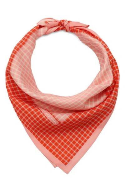 Kate Spade New York Petite Windowpane Check Square Cotton & Silk Bandana In Multi