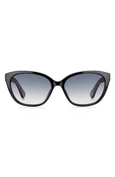 Kate Spade New York Philippa 54mm Cat Eye Sunglasses In Black/dark Fuschia Ms