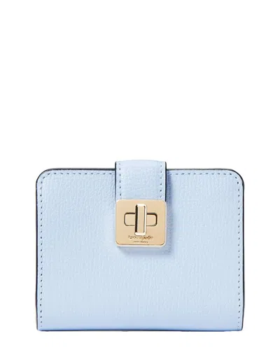 Kate Spade New York Phoebe Refined Grain Leather Turnlock Cardholder In Blue