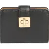 Kate Spade New York Phoebe Refined Leather Card Case In Black