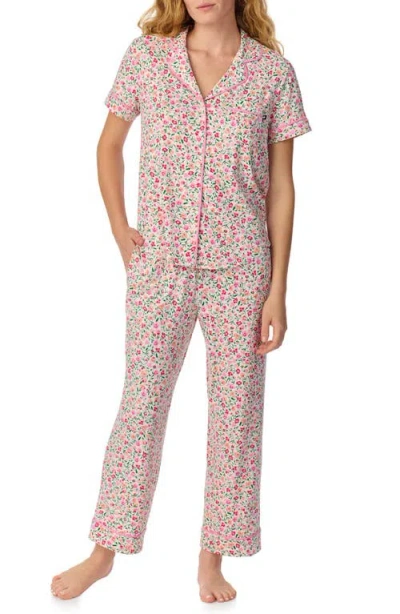 Kate Spade New York Piped Jersey Pajamas In Pink