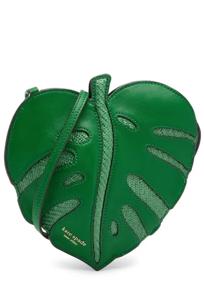 Kate Spade New York Playa 3d Leaf Leather Cross-body Bag In Gray