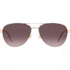 Kate Spade New York Polina 61mm Gradient Oversize Pilot Sunglasses In Gold