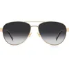 Kate Spade New York Polina 61mm Polarized Gradient Pilot Sunglasses In Gold