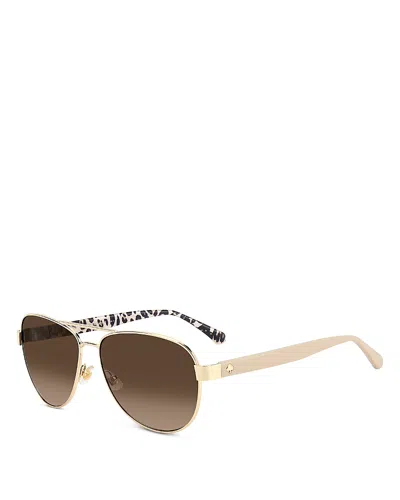 KATE SPADE KATE SPADE NEW YORK POLINA PILOT SUNGLASSES, 61MM