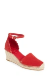 Kate Spade New York Polly Espadrille Wedge Sandal In Candied Cherry