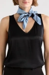 Kate Spade New York Pop Flower Silk Square Scarf In Blue