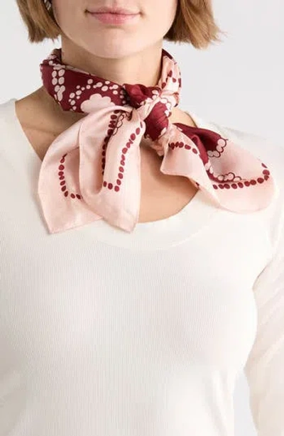 Kate Spade New York Pop Flower Silk Square Scarf In Pink