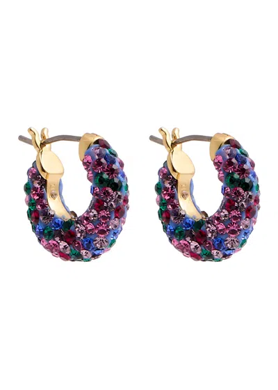 Kate Spade New York Pop Of Joy Crystal-embellished Huggie Earrings In Multi