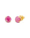 Kate Spade New York Pop Of Joy Cubic Zirconia Stud Earrings In Pink/gold