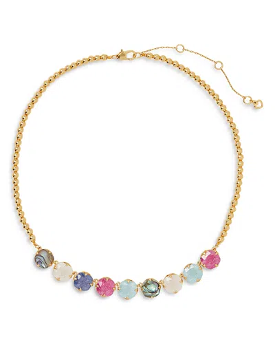 Kate Spade New York Pop Of Joy Mixed Stone Beaded Statement Necklace, 16-19 In Multi/gold