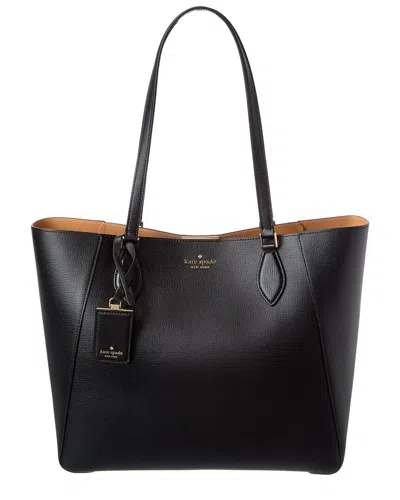 Kate Spade New York Poppy Leather Tote In Black