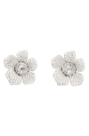 Kate Spade New York Poppy Power Statement Stud Earrings In Clear/silver