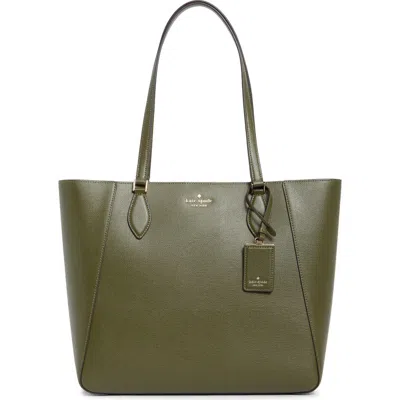 Kate Spade New York Poppy Refined Grained Leather Tote Bag In Green