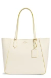 Kate Spade New York Poppy Refined Grained Leather Tote Bag In White