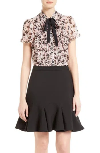 Kate Spade New York Posy Grove Silk Chiffon Blouse In Neutral