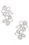 Kate Spade New York Precious Bloom Crystal & Faux Pearl Earrings\ In Silver