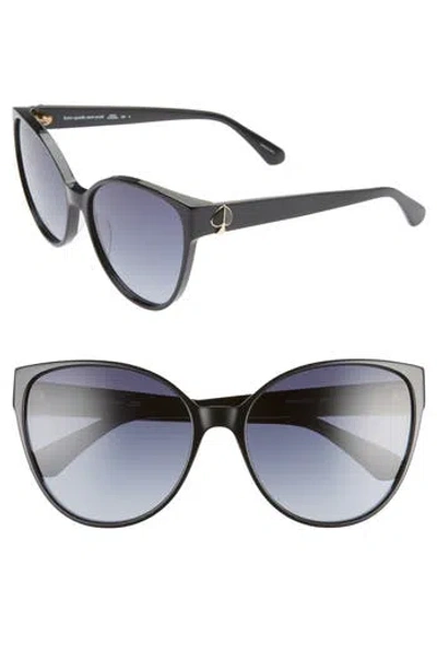 Kate Spade New York Primrose 60mm Gradient Cat Eye Sunglasses In Black/dkgrey Gradient
