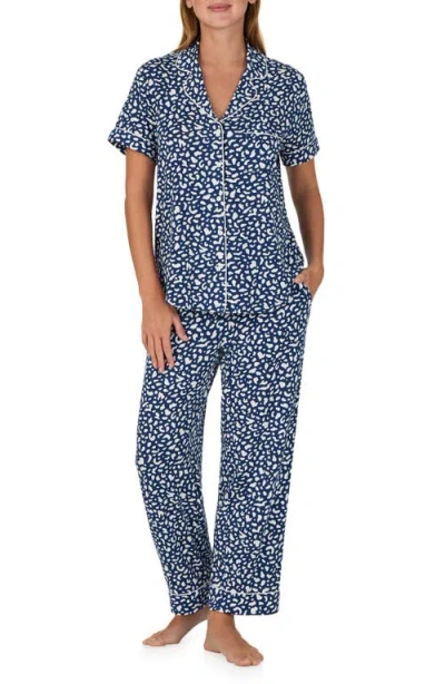 Kate Spade New York Print Crop Pajamas In Blue
