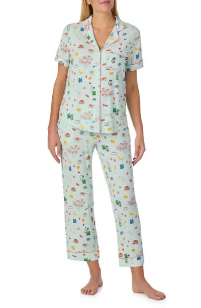 Kate Spade New York Print Crop Pajamas In Multi