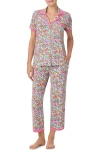 Kate Spade New York Print Crop Pajamas In Multi Floral