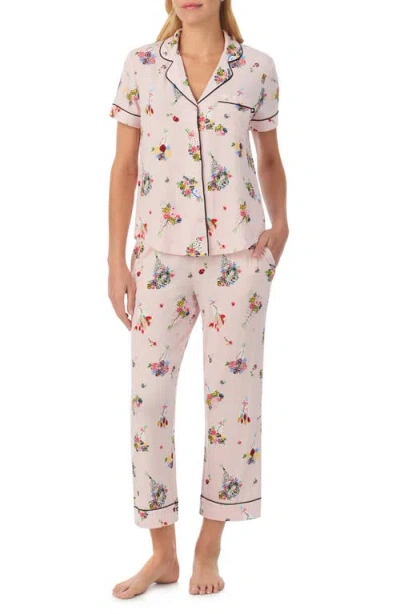 KATE SPADE KATE SPADE NEW YORK PRINT CROP PAJAMAS