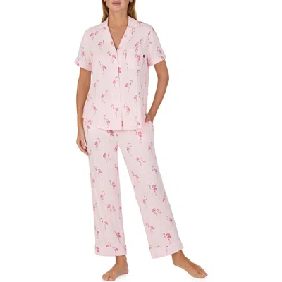Kate Spade New York Print Crop Pajamas In Pink